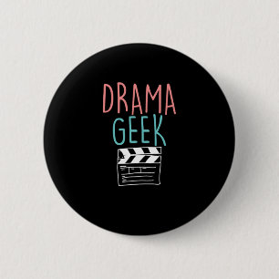Drama Geek Clapperboard Actor Actress Acting Gift 6 Cm Round Badge