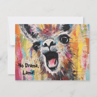 Drama Lama Personalization Funky Hipster Postcard