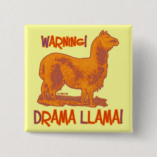 Drama Llama 15 Cm Square Badge