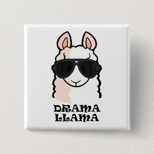 Drama Llama 15 Cm Square Badge