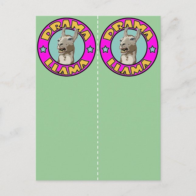Drama Llama, 2x bookmark postcard (Front)