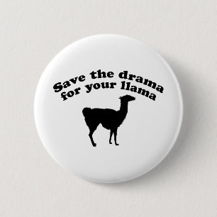 Drama Llama 6 Cm Round Badge