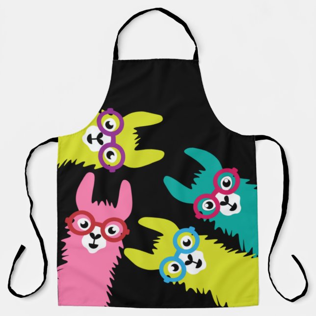 Drama Llama Colourful Camelid  Apron (Front)