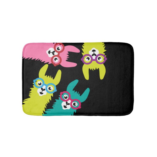 Drama Llama Colourful Camelid Bath Mat (Front)