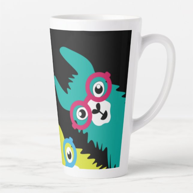 Drama Llama Colourful Camelid  Latte Mug (Right)