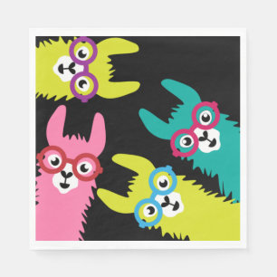 Drama Llama Colourful Camelid Napkin