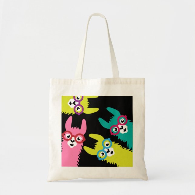 Drama Llama Colourful Camelid  Tote Bag (Front)