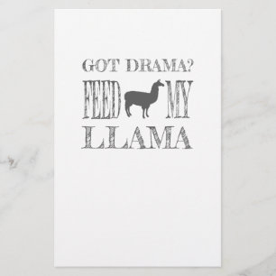 Drama Llama Got Drama Feed My Llama Stationery