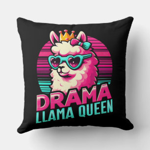 Drama Llama Queen for Llama Lovers for Women Girls Cushion