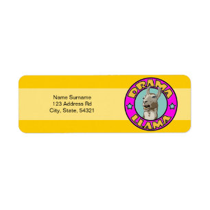 Drama Llama, Return Address Label