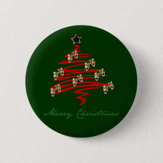 Drama Mask Christmas Tree 6 Cm Round Badge