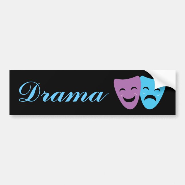 Drama Masks Bumper Sticker (Front)
