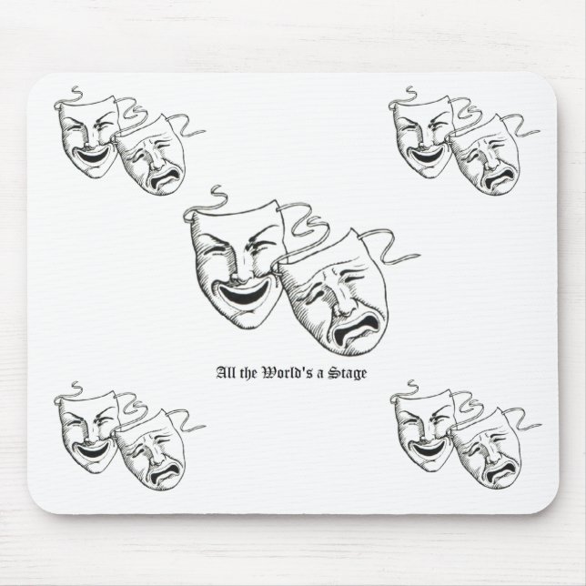 drama masks mouse mouse pad (Front)