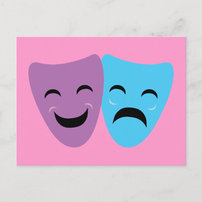 Drama Masks Postcard (Front)