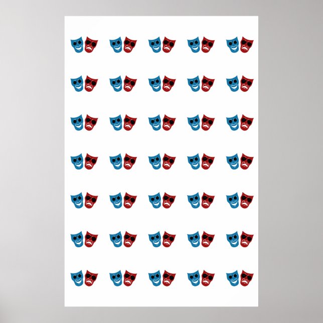 Drama Masks with Sunglasses Poster (Front)