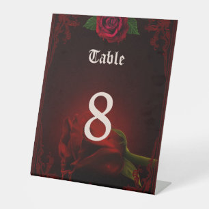 Drama of Love, the gothic Rose of Memory. Pedestal Sign