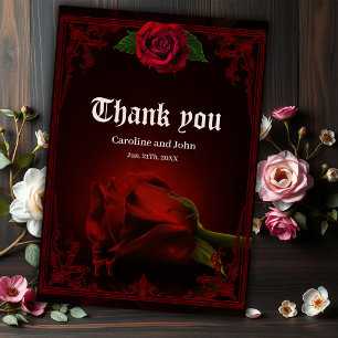 Drama of Love, the gothic Rose of Memory. Thank You Card
