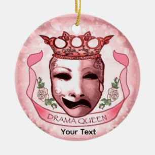 Drama Queen Actor Mask  Ceramic Ornament