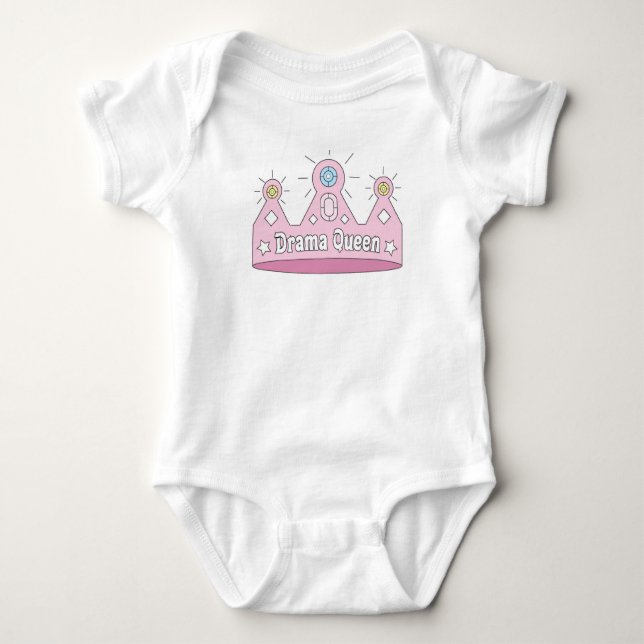 Drama Queen Baby Bodysuit (Front)