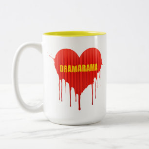 Drama Queen Dramarama bleeding heart Two-Tone Coffee Mug