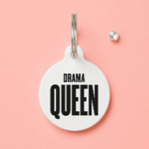 Drama Queen Funny White Custom Name Dog Cat