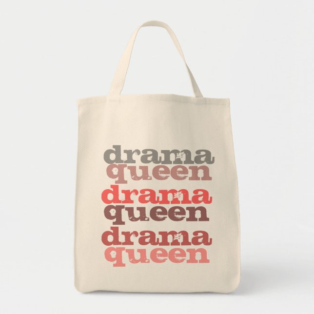 drama queen grocery tote bag (Front)