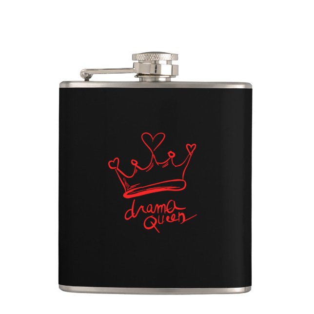 Drama Queen Hip Flask (Front)