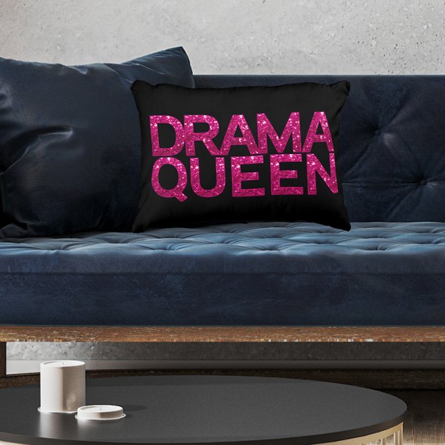 Drama Queen Hot Pink Glitter  Decorative Cushion (Check out coordinating products in our Drama Queen Collection)
