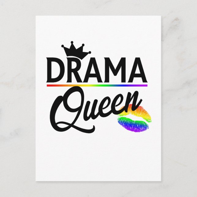 Drama Queen | LGBTQ Pride Postcard (Front)