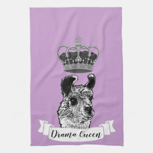 Drama Queen Llama Tea Towel