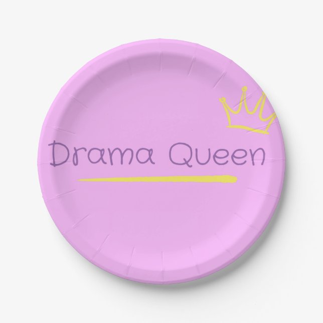 Drama Queen Paper Plate (Front)