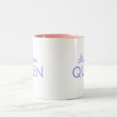 Drama Queen | Trendy Modern Purple Girly Quote Art Two-Tone Coffee Mug (Center)