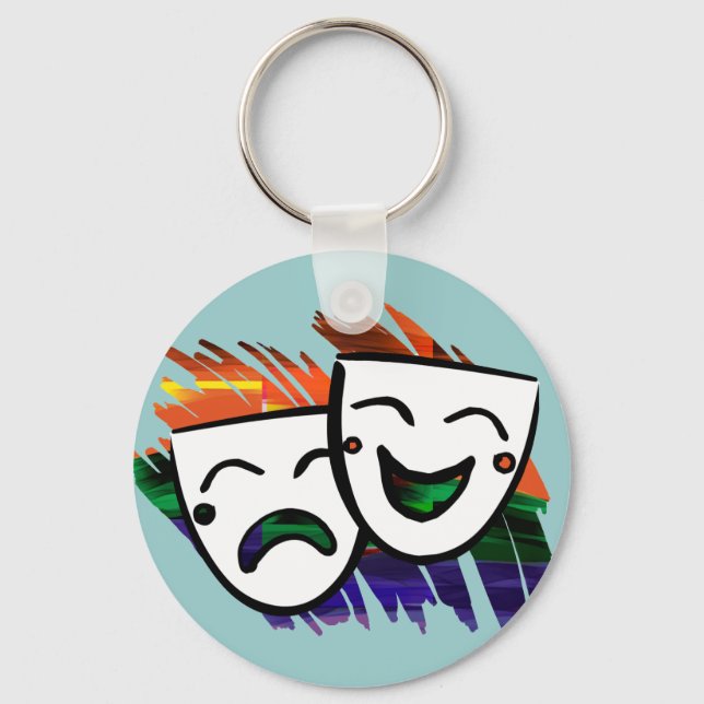 Drama Splashes of Colour Key Ring (Front)