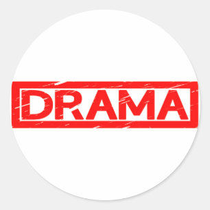 Drama Stamp Classic Round Sticker