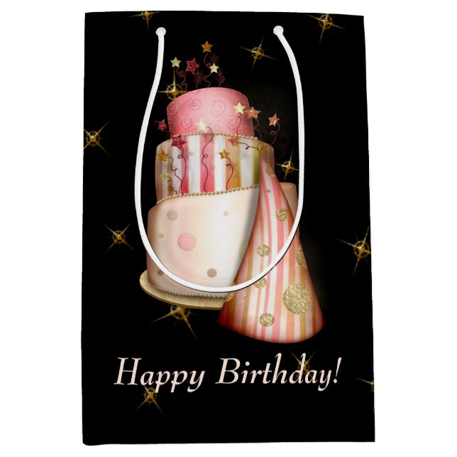 Drama Stars Birthday Images Medium Gift Bag (Front)