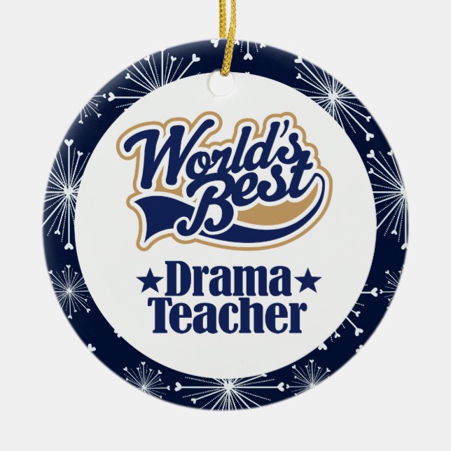 Drama Teacher Gift Ornament (Front)