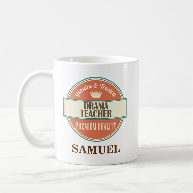 Drama Teacher Personalised Office Mug Gift (Left)