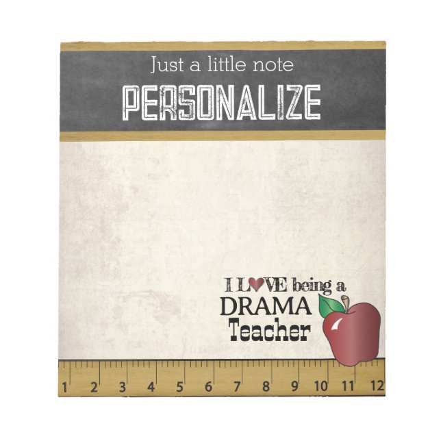 Drama Teacher | Vintage Style  Notepad (Front)