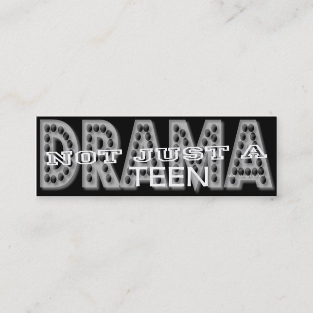 Drama Teen - Social Media Personal Card (Front)