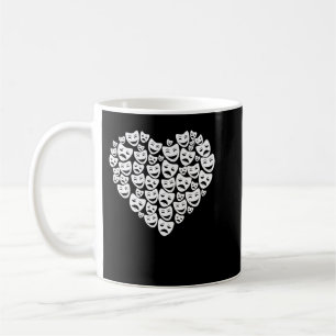 Drama Theatre Mask Lover Heart Gift Actor Actress  Coffee Mug