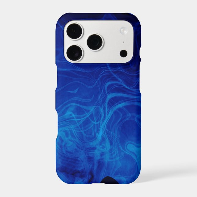 Dramatic Abstract Pattern Electric Blue Storm (Back)