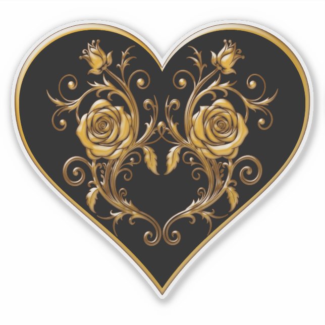 Dramatic and Elegant Gold Rose (Front)