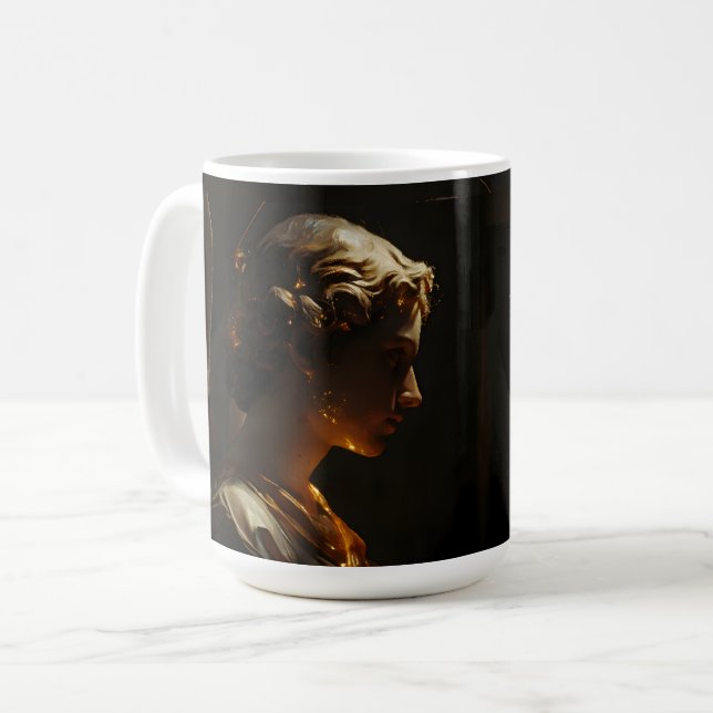 Dramatic Angelic Figures Dark Art Coffee Mug (Front Left)