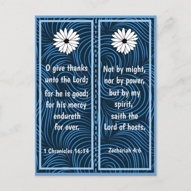 Dramatic Bible Scriptures Bookmark Postcard (Front)