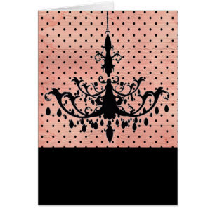 Dramatic Black Chandelier Card or Party Invites