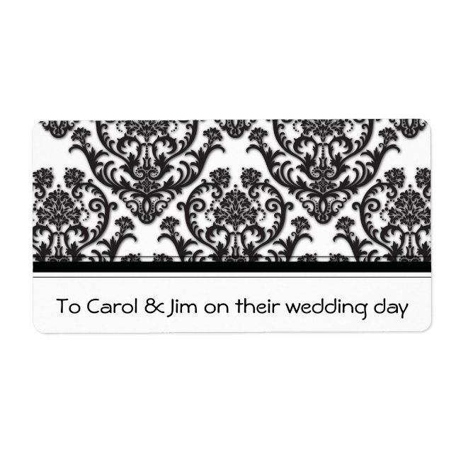 Dramatic Black Damask Pattern (Front)