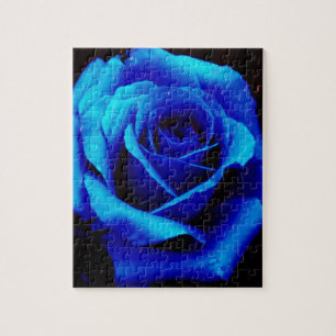 Dramatic Blue Rose Jigsaw Puzzle