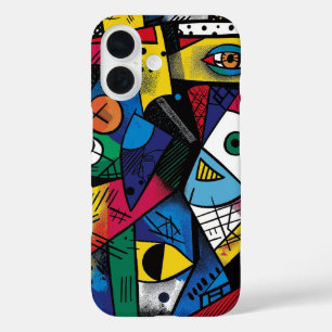 Dramatic Bold Colours Modern Fun Abstract Design iPhone 16 Case