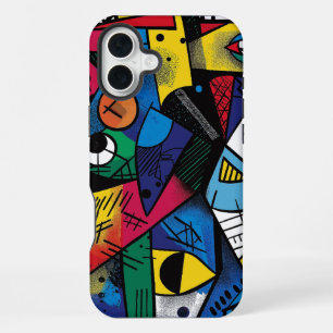 Dramatic Bold Colours Modern Fun Abstract Design iPhone 16 Plus Case