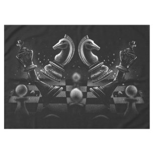 Dramatic Chess Monochrom Tablecloth